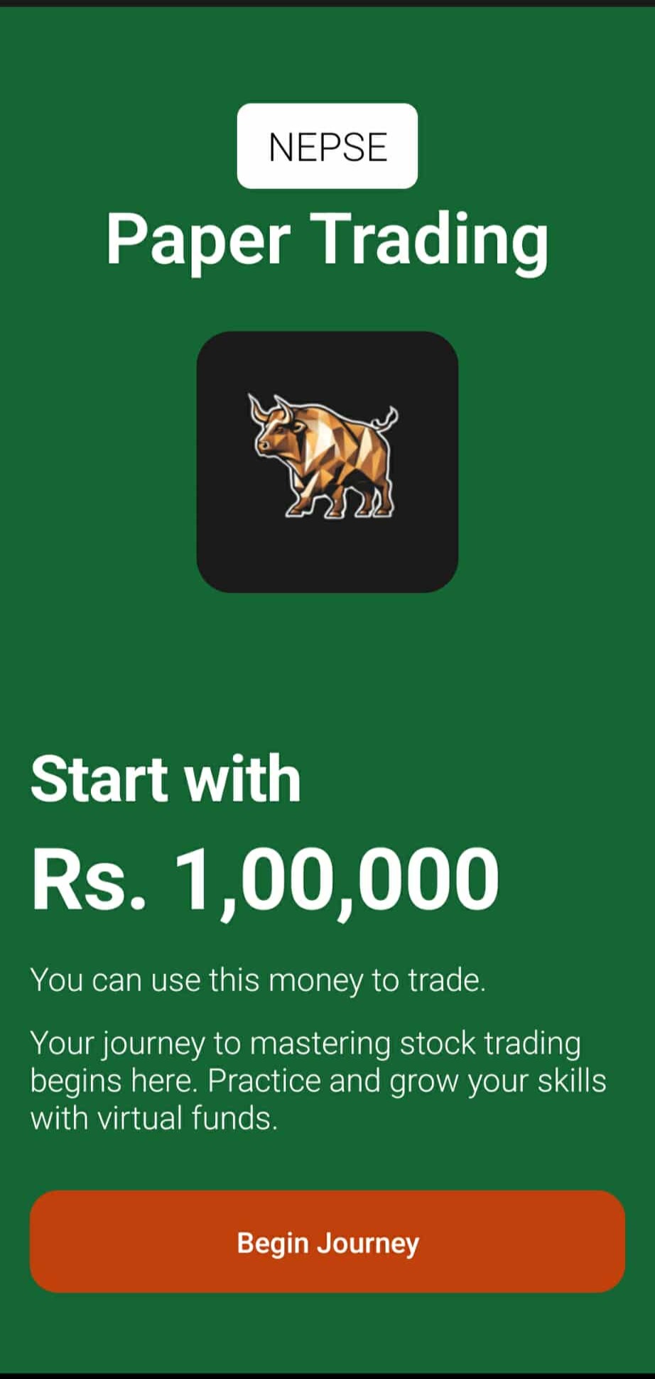 NEPSE Paper Trading App Interface